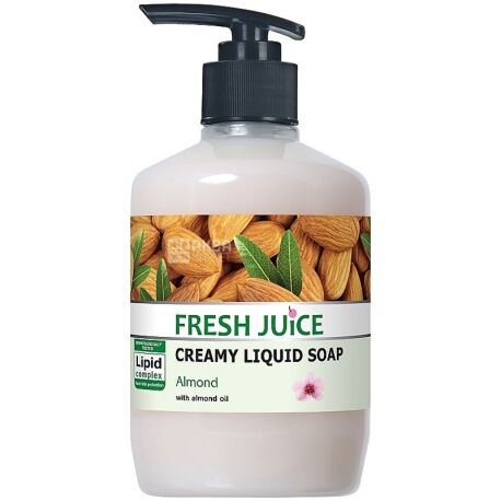 Fresh Juice, 460 мл, Крем-мыло Фреш Джус, Миндаль, с дозатором