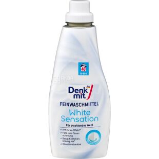 Denk Мit White Sensation, 1 л, Гель для стирки белых вещей Денк мит