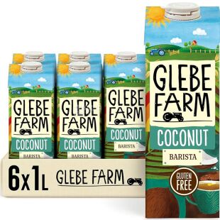 Glebe Farm Coconut Barista, Упаковка 6 шт. х 1 л, Молоко кокосове Бариста, безлактозне, кошерне, Глеб Фарм