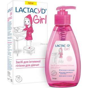 Lactacyd, 200 мл, Средство для интимной гигиены для девочек, с дозатором