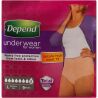 Depend, 9 шт., Впитывающее нижнее белье, 8 капель, размер L