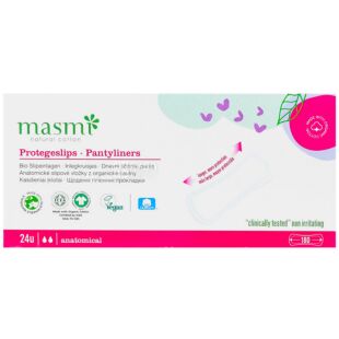 Masmi, Anatomical, 24 шт., Щоденні прокладки, анатомічні