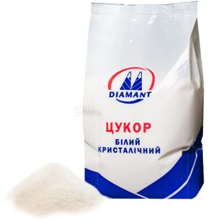 Diamant, 1 кг, Цукор-пісок Діамант, білий кристалічний