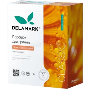 DeLaMark Color, 1 кг, Пральний порошок-концентрат для кольорового одягу, гіпоалергенний, ДеЛаМарк 
