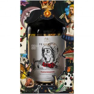 Teahouse, 175 г, ТіХаус Шалений Капелюшник, Купаж чорного та зеленого чаю з квітковим ароматом, скло