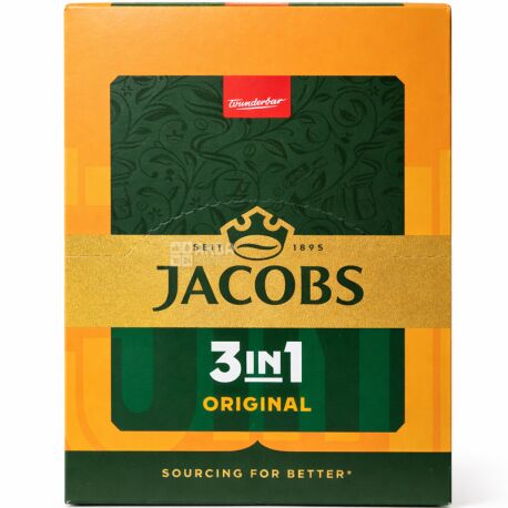 Jacobs Original, 3 в 1,  24 шт. х 12 г, Кофейный напиток Якобс Ориджинал, Классический, в стиках