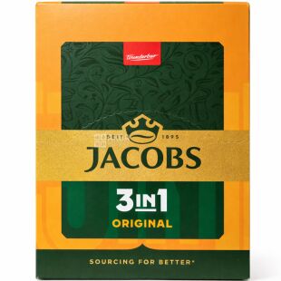 Jacobs Original, 3 в 1, 24 шт. х 12 г, Кавовий напій Якобс Оріджінал, Класичний, в стіках