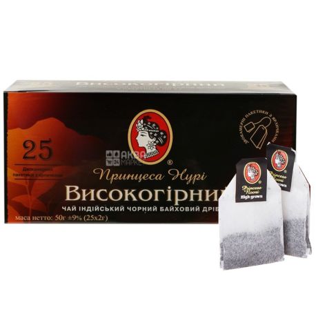 Принцесса Нури, Высокогорный, 25 пак., Чай черный
