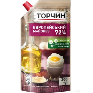 Торчин, 300 г, Майонез Європейський, 72%