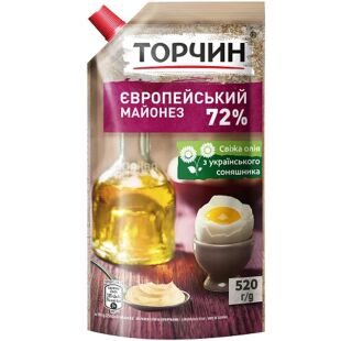 Торчин, Майонез Европейский 72%,  520 г