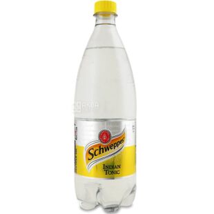 Schweppes Indian Tonic, 1 л, Напиток газированный Индиан Тоник Швепс, ПЭТ