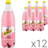 Schweppes Pink Tonic, Упаковка 12 шт. х 1 л, Напій сильногазований з фруктовим смаком Рожевий Тонік Швепс, ПЕТ