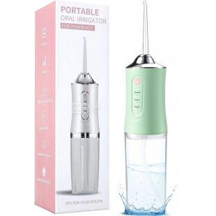Іригатор для чищення зубів та ротової порожнини, портативний, зелений