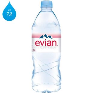 Evian, 1 л, Евіан, Вода негазована, ПЕТ