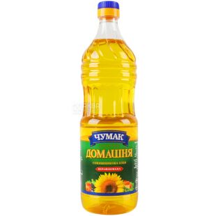 Чумак, Масло подсолнечное домашнее нерафинированное, 900 мл