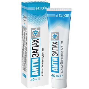 Эликсир, Крем-бальзам для ног Антизапах, 40 мл, 
