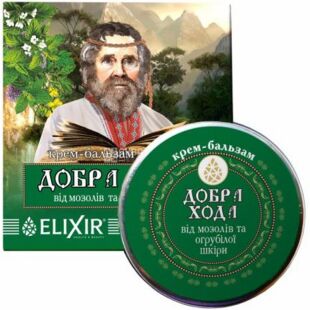 Эликсир, Добра хода, 10 мл, Крем-бальзам, от мозолей и огрубевшей кожи