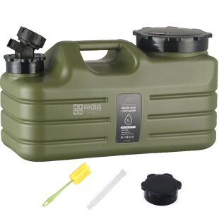 Бутель Каністра 5 л для води з краном та ручкою, зелений, ViO PET-TG 5L