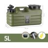 Бутыль Канистра 5 л для воды с краном и ручкой, зеленый, ViO PET-TG 5L