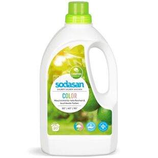 Sodasan, 1,5 л, Гель для прання кольорового одягу, Содасан