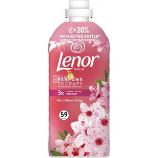 Lenor Cherry Blossom & Sage, 1,239 л, Кондиціонер для прання Вишневий цвіт та Шавлія, Ленор 