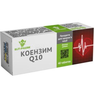 Elit Pharm, Коэнзим, диетическая добавка, 40 капсул