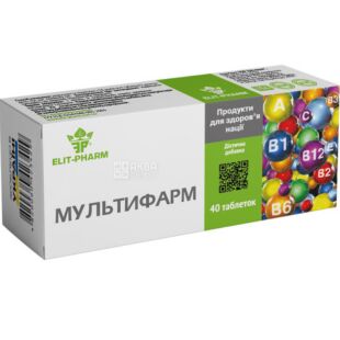 Elit Pharm, Мультифарм, диетическая добавка, 40 капсул