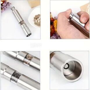 Мельница для специй, механическая, металлическая, 150 мм