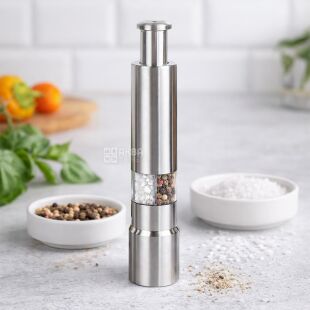 Млинок для спецій, механічний, металевий, 150 мм