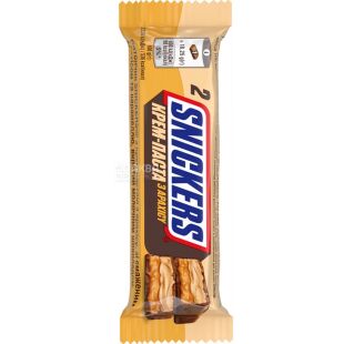 Snickers, Creamy Peanut butter, 36,5 г, Снікерс, Батончик шоколадний з крем-пастою з арахісу