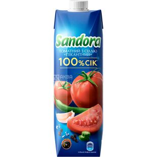 Sandora Flamin Hot, 0,95 л, Сік Томатний з сіллю Пікантний Сандора