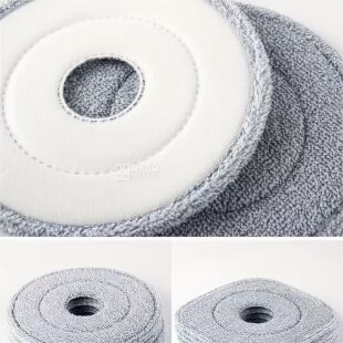 Змінний моп із мікрофібри для швабри Clever D2, круглий, d 23 см, сірий