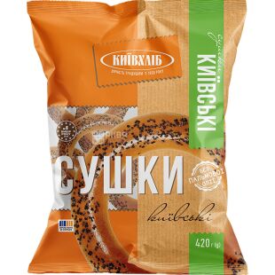 Киевхлеб, 420 г, Сушки Киевские, с маком