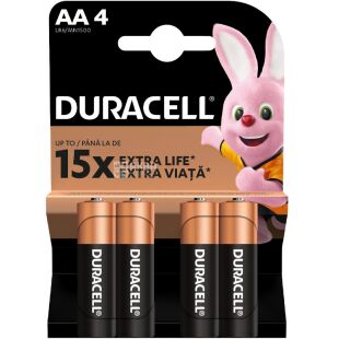Duracell AA, 4 шт., 1,5V, Батарейки щелочные, LR6