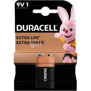 Duracell Крона, 1 шт., 9V, Батарейка лужна, 6LR61