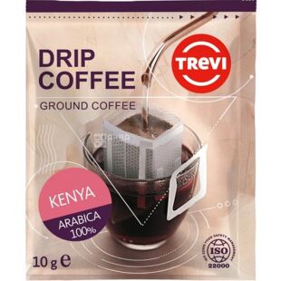 Trevi Drip Coffee Kenya, 1 шт. х 10 г, Дріп-кава арабіка Кенія, Треві