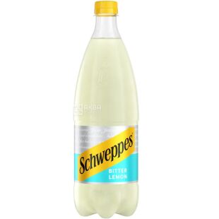 Schweppes Bitter Lemon, 1 л, Напій газований Біттер Лимон Швепс, ПЕТ