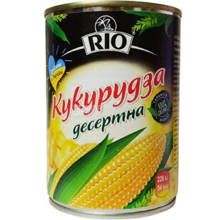 Rio, 400 г, Кукуруза десертная, консервированная