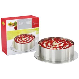 Кольцо для торта раздвижное из нержавеющей стали, 16-30 см.
