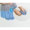 Чехол на унитаз с петелькой, теплый, серо-голубой, 34х43 см