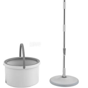 Clever D2, Набор для уборки: Швабра с круглой вращающейся насадкой и ведром с системой отжима