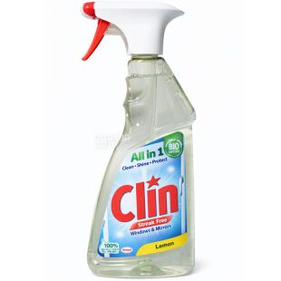 Сlin Citrus, 500 мл, Средство для мытья окон, Лимон