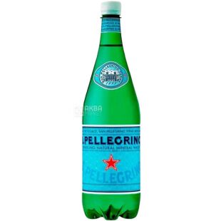 San Pellegrino, 1 л, Сан Пелегріно, Вода мінеральна газована, ПЭТ