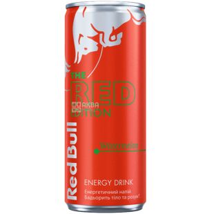 Red Bull, Watermelon, 250 мл, Напій енергетичний, зі смаком кавуна, безалкогольний