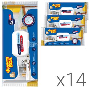 Фрекен Бок, 48 шт., Упаковка 14 шт., Салфетки влажные хозяйственные, универсальные, с клапаном