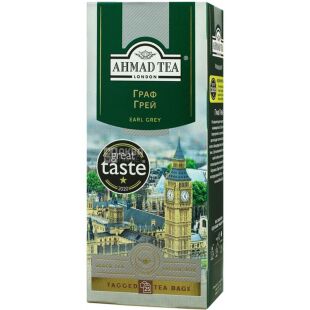 Ahmad Tea Earl Grey, 25 пак, Чай черный с бергамотом Ахмад Ти Эрл Грей
