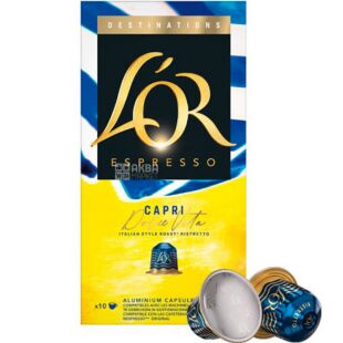 L’or Destinations Capri Dolce Vita, 10 шт., Кава в капсулах Дольче Віта Л'ОР, для систем Nespresso