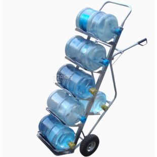 ViO HT-6BM, Двухколесная тележка с ручками и платформой для перемещения 7 бутылей, металлическая, до 200 кг