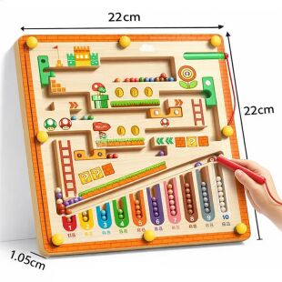 Настольная игра Лабиринт для развития мелкой моторики в стиле Монтессори, деревянная