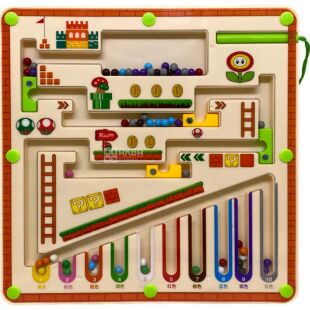 Настольная игра Лабиринт для развития мелкой моторики в стиле Монтессори, деревянная